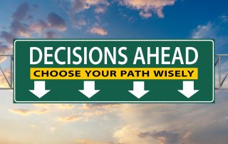 Decisions Ahead, Choose Your Path Wisely, illustration.