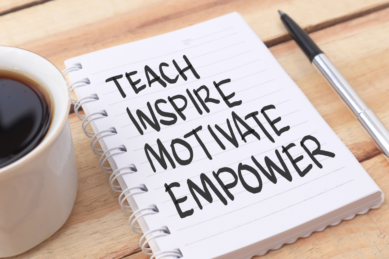 Teach inspire motivate empower image.